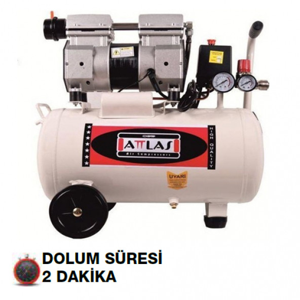 Attlas Sc 1025 Sessiz Yağsız Hava Kompresörü 24 Litre - 2