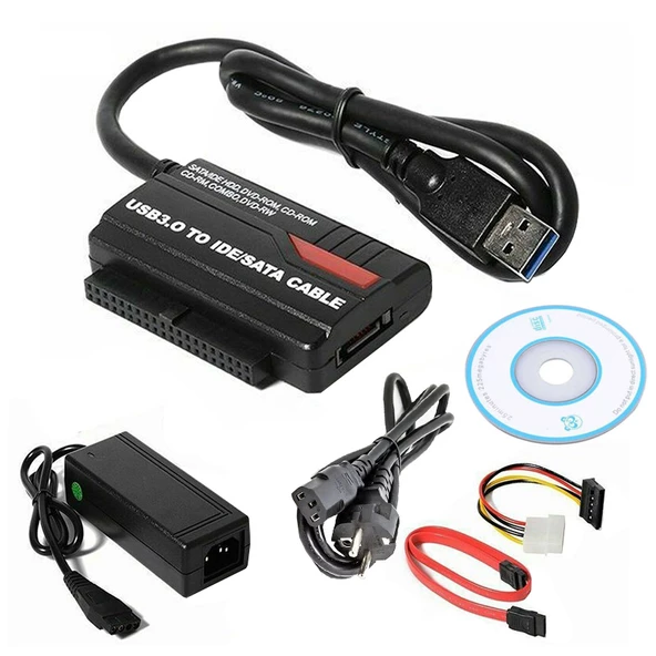 USB 3.0 - 2.0 to SATA/IDE harici harddsik kablosu 2.5" ve 3.5" - 4