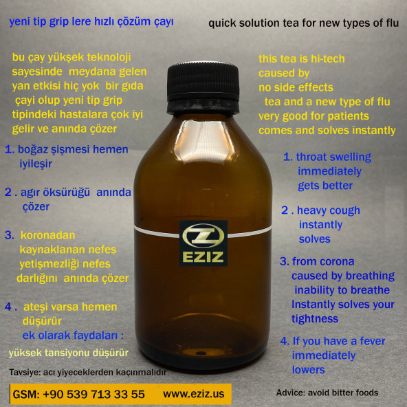 grip bitki gıda çay boğaz şişme ağır öksürük nefes darlığı ateşı anında düşürücü
