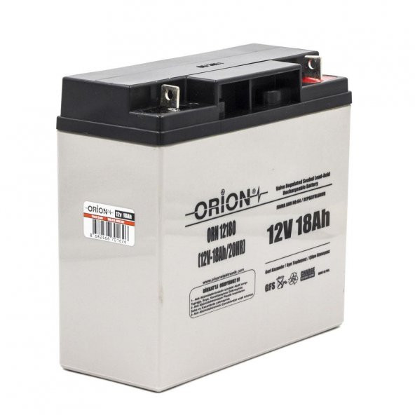 Orion ORN12180 12V 18Ah Bakımsız Kuru Akü - 10/2022 Üretim - 2