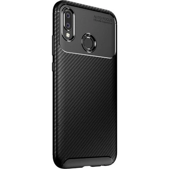 Smcase Samsung Galaxy A20 Kılıf Negro Karbon Silikon   Tam Kapatan Cam ürün görseli