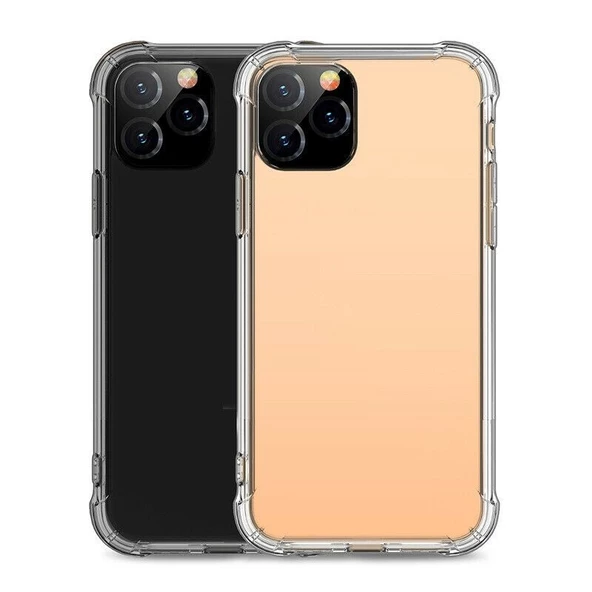 Smcase iPhone 11 Pro Max Kılıf Darbe Dayanıklı Sert Silikon  Nano Ekran Koruyucu