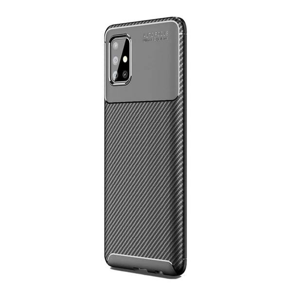 Smcase Samsung Galaxy A51 Kılıf Negro Mat Silikon  Tam Kapatan Ekran Koruyucu ürün görseli