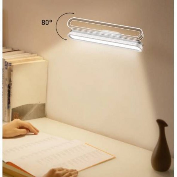 Baseus Ayarlanabilir 1800Mah Şarjlı Mıknatıslı Masa Lambası Dolap Lambası Ayna Lambası Gece Lambası - 4