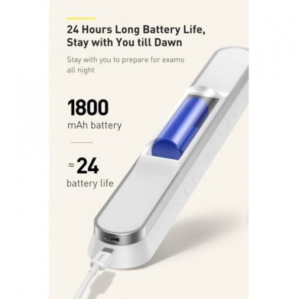 Baseus Ayarlanabilir 1800Mah Şarjlı Mıknatıslı Masa Lambası Dolap Lambası Ayna Lambası Gece Lambası - 8