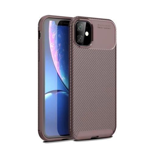 Smcase iPhone 12 Kılıf Negro Karbon Silikon  Nano Ekran Koruyucu - 5