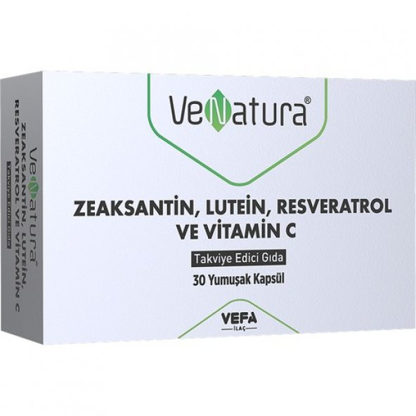 Venatura Zeaksantin, Lutein, Resveratrol ve Vitamin C Takviye Edici Gıda