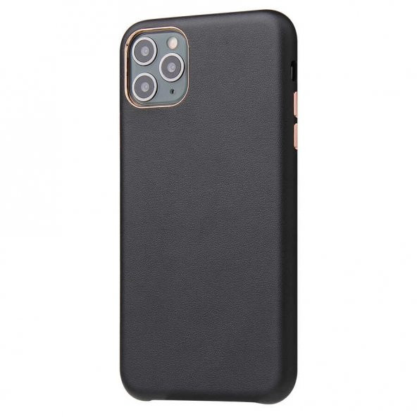 Smcase iPhone 12 Pro Max Kılıf Deri Lansman Tipi İçi Süet Silikon