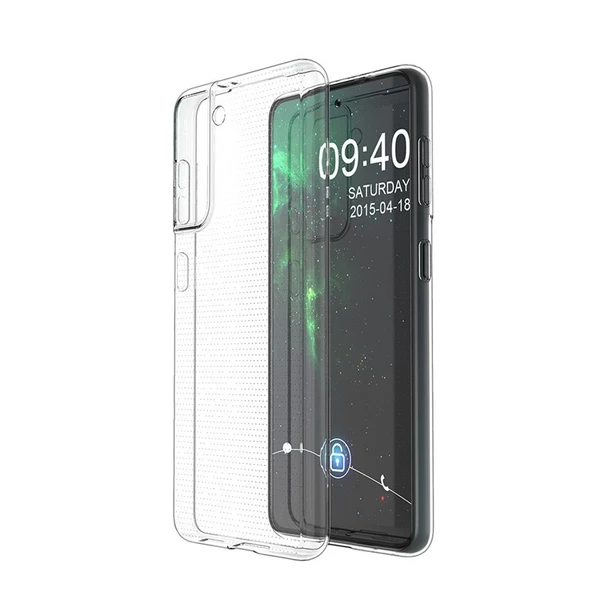 Smcase Samsung Galaxy S21 Plus 5G Kılıf Lüks Korumalı Silikon  Nano Ekran Koruyucu