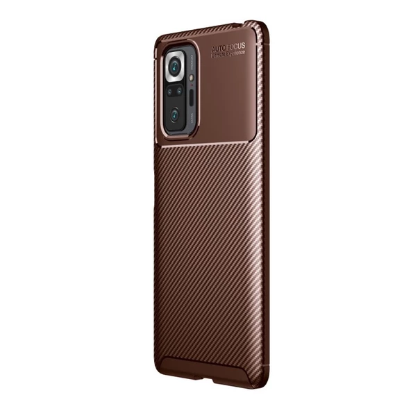 Smcase Xiaomi Redmi Note Note 10 Pro Max Kılıf Negro Karbon Silikon