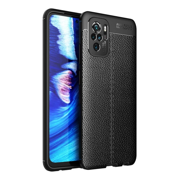 Smcase Xiaomi Redmi Note 10s Kamera Korumalı Deri Dokulu Silikon   Nano Ekran Koruyucu