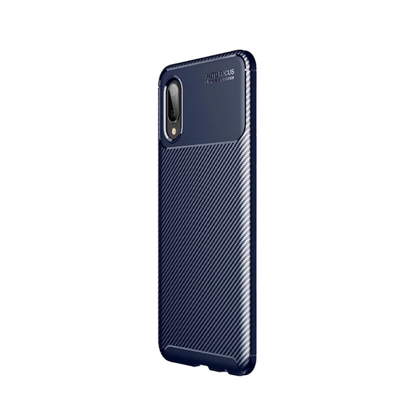Smcase Samsung Galaxy A02 Kılıf Negro Karbon Silikon  Nano Ekran Koruyucu - Resim 3
