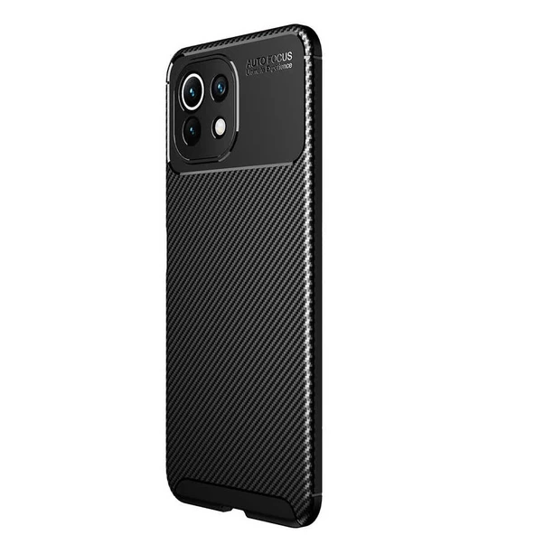 Smcase Xiaomi Mi 11 Lite Kılıf Kamera Korumalı Negro Darbeye Dayanıklı Silikon  Nano Ekran Koruyucu