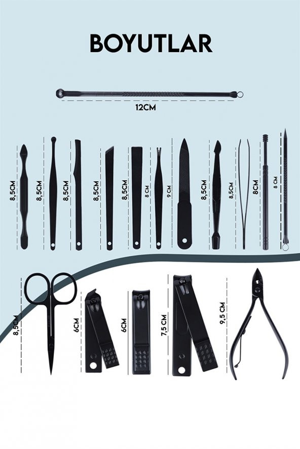 17 PARÇA PROFESYONEL MANİKÜR SETİ - 6