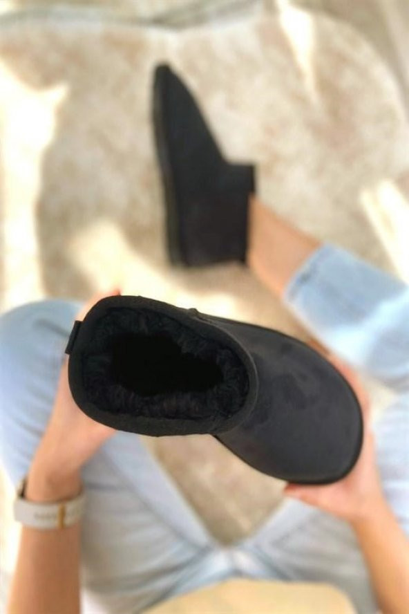 Casso İçi Kürklü Bağsız Kolay Giyim Kadın Bootie - 4