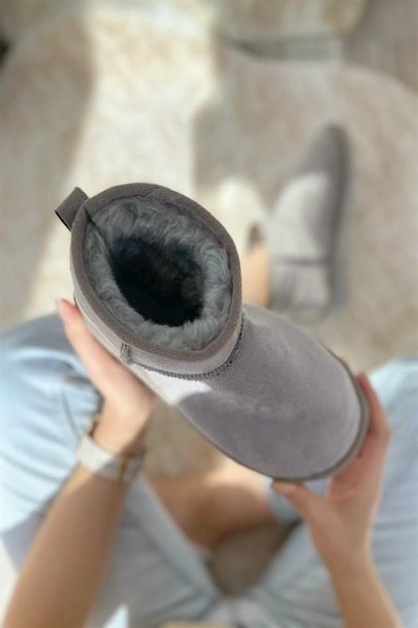 Casso İçi Kürklü Bağsız Kolay Giyim Kadın Bootie - 8