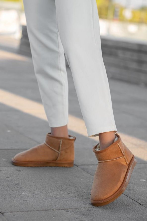 Casso İçi Kürklü Bağsız Kolay Giyim Kadın Bootie - 10