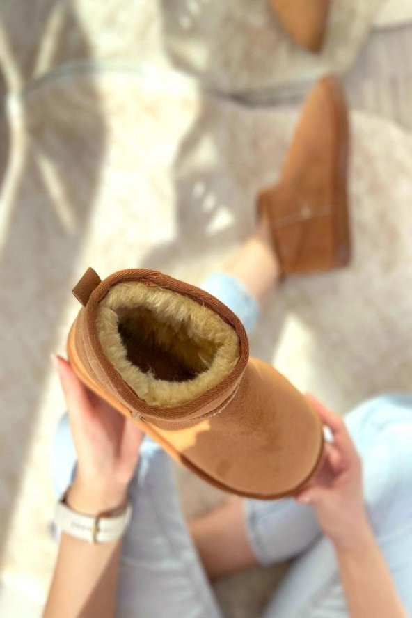 Casso İçi Kürklü Bağsız Kolay Giyim Kadın Bootie - 12