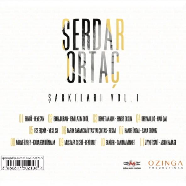 SERDAR ORTAÇ ŞARKILARI VOL.1 - ÇEŞİTLİ SANATÇILAR (CD)