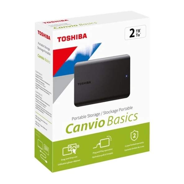 Toshiba Canvio Basic 2TB Usb 3.2 Gen1-HDTB520EK3AA