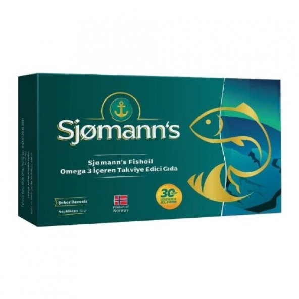 Sjomanns Fishoil Omeage-3 Çiğnenebilir Jel 30 Tablet | Balık Yağı Içeren Takviye - 1