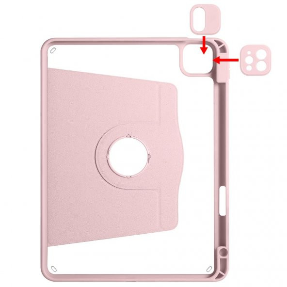 Apple iPad Pro 11 2018 Kılıf Zore Termik Kalem Bölmeli Dönebilen Standlı Kılıf - 6
