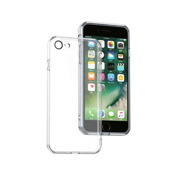 Smcase iPhone SE 2022 Kılıf Kamera Korumalı Fizy Silikon