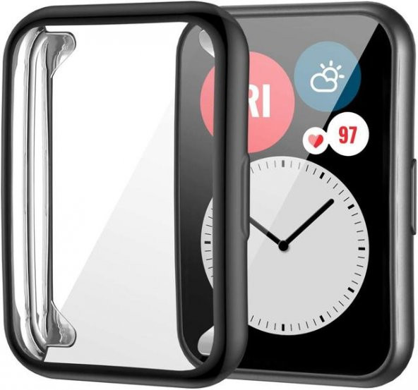 Smcase Huawei Watch Fit 2 Tam Kapatan Gard Ekran Koruyucu