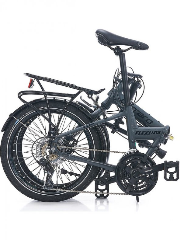 Carraro Flexı 121-D Shimano 21 Vites Dis Fren Katlanır Bisiklet - Mat Storm Gri - 4