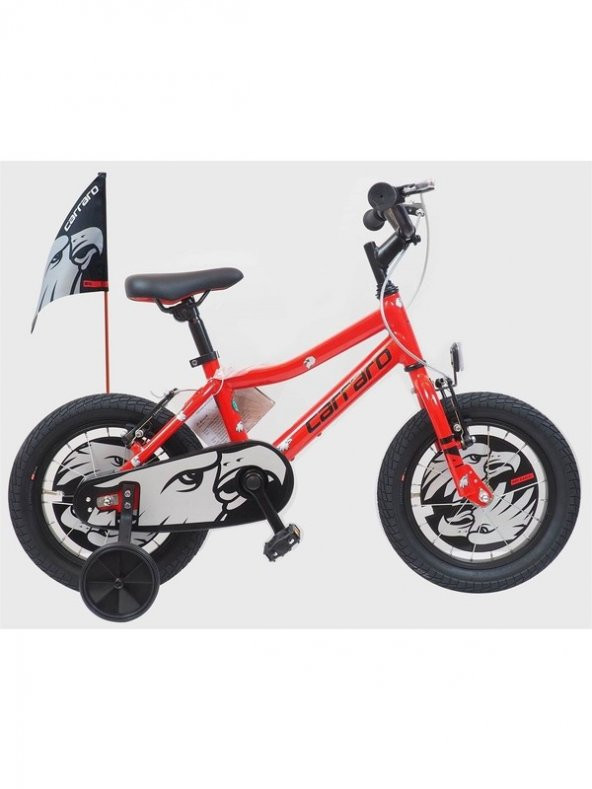 Carraro Red Eagle 14 Jant -Hafif Aluminyum Çocuk Bisikleti Kırmızı-Siyah