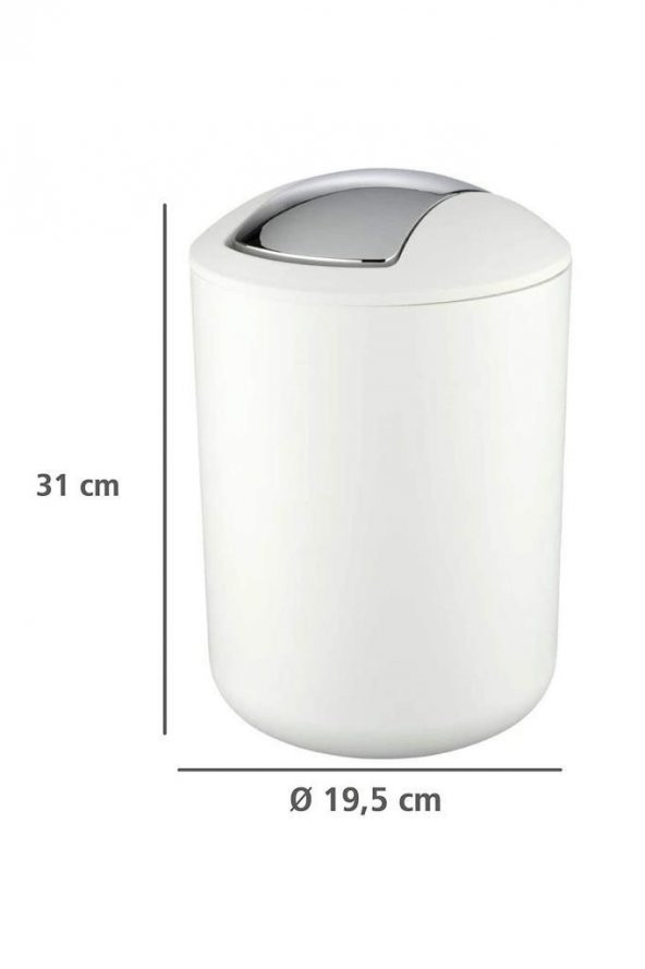 Banyo Aksesuar Seti, Çöp Kovası Seti Beyaz - 4