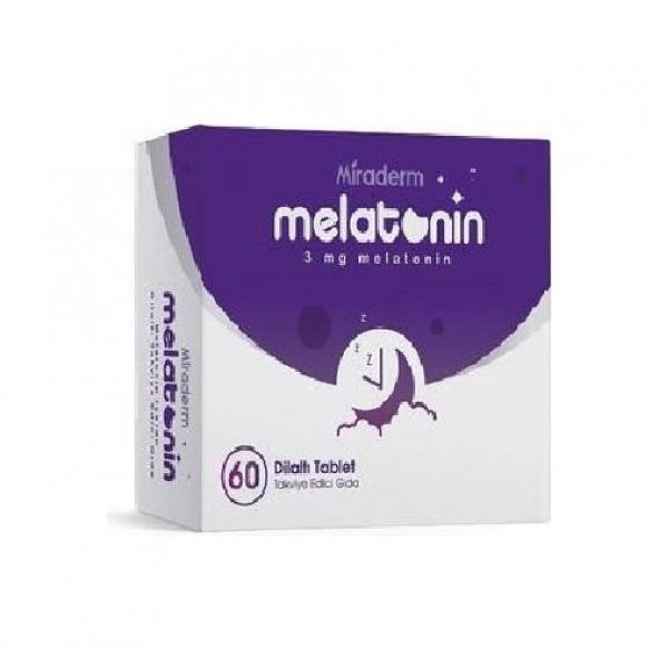Miraderm Melatonin 3mg Dil Altı Tableti 60 Lı