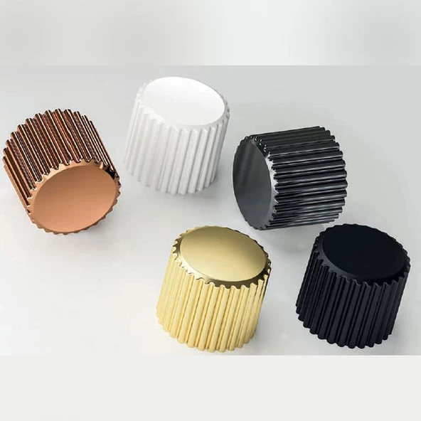 Petra Düğme Kulp Mobilya Mutfak Dolap Dolabı Çekmece Kulpu Kulbu Kulpları Plastik Siyah Tek Vidalı - Resim 7