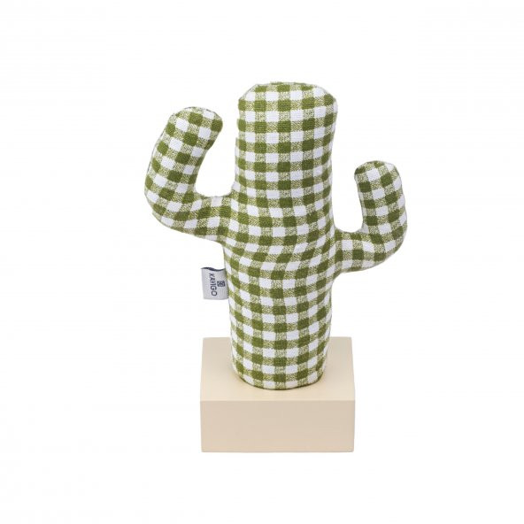 Kayigo Woody Krem Üçlü Ofis  Seti - Pötikareli Cactus - 4