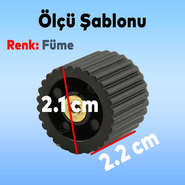 Petra Düğme Dolap Dolabı Çekmece Kulpu Kulpları Kulbu Plastik Füme Tek Vidalı Kulp Mobilya Mutfak - Resim 5