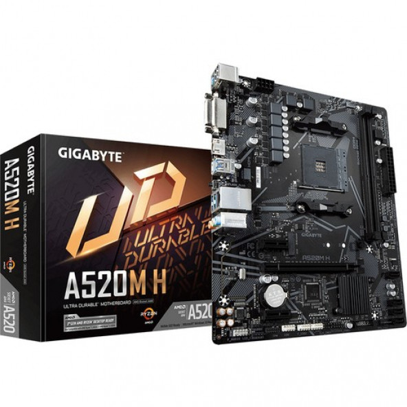 Gigabyte A520M-H AMD AM4 DDR4 Micro ATX Anakart