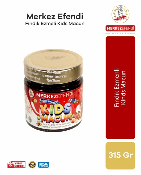 Kids Çocuklar Için Özel - Arı Sütü, Pekmez, Bal Katkılı Fındık Ezmeli Macun - 2