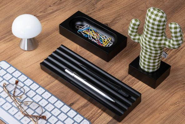 Kayigo Siyah Woody Yeşil Pöti Kareli Cactus Üçlü Set - 2
