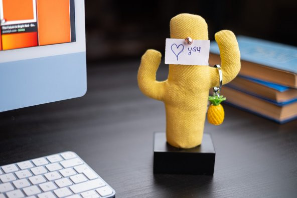 Kayigo Woody Siyah Üçlü Ofis Seti - Sarı Cactus - 1