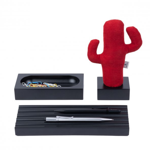 Kayigo Siyah Woody Kırmızı Cactus Üçlü Set - Resim 5