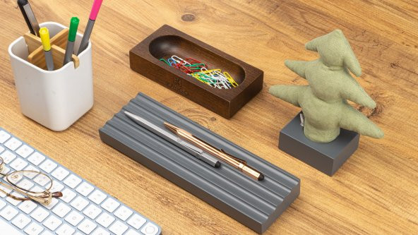 Kayigo Woody  Gri Üçlü Ofis  Seti -Yeşil  Çam - 2