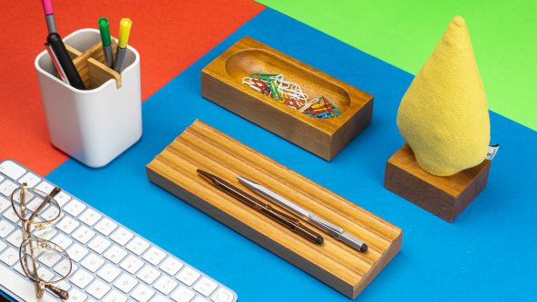 Kayigo Woody Sarı Ladin Üçlü Set - İroko Ağacı - 2