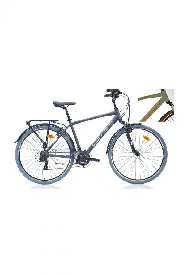 Carraro Elite 704 V Fren 21 Vites Full Shimano 28 Jant Şehir Bisikleti Açık Yeşil-Kahve 48 cm Kadro - 2
