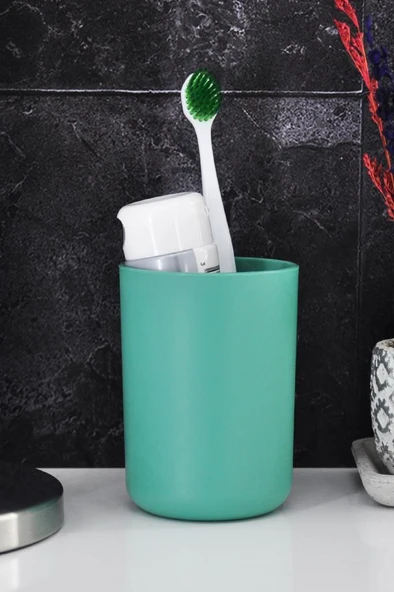 Turkuaz, Plastik Diş Fırçalık – 7,5×10 cm, Macunluk, Banyo Düzenleyici - Brasil Model ürün görseli 1