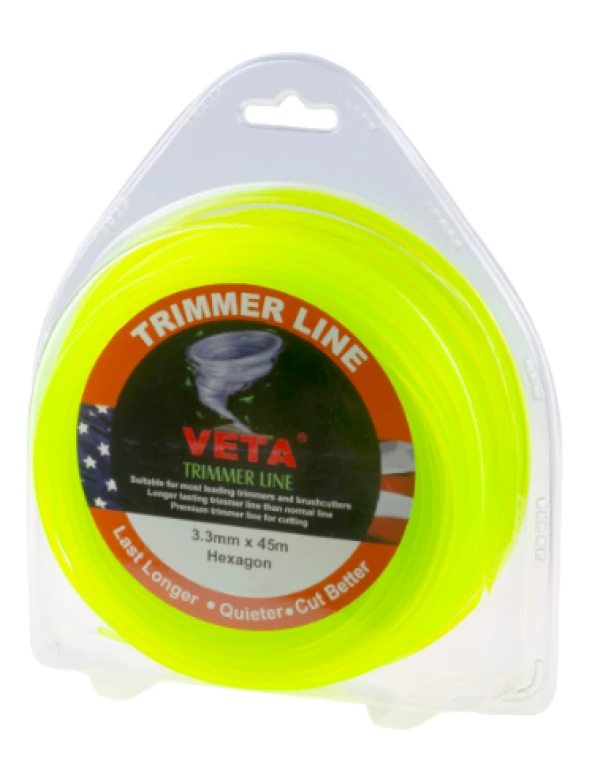 Veta Misina Pro 3.3mm 45m Sarı 6 Köşe