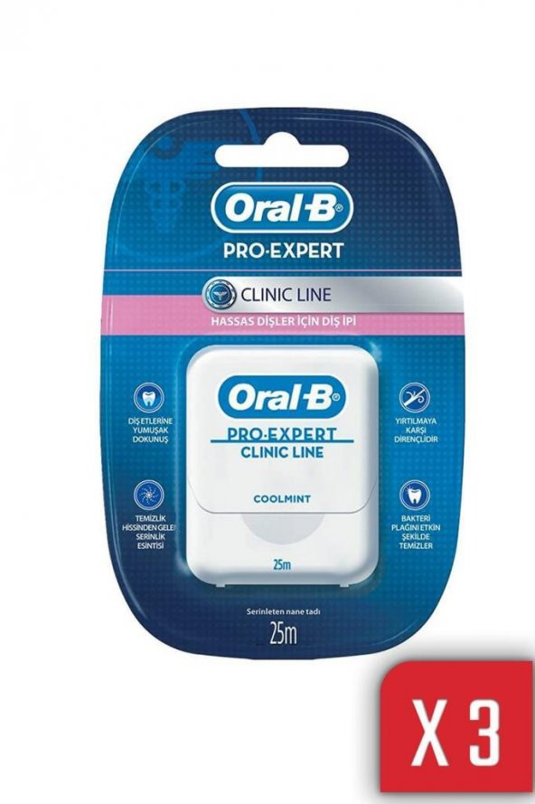 Oral-B Pro-Expert Clinic Line Diş İpi 25m 3 Adet