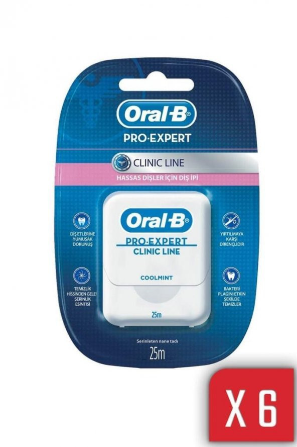 Oral-B Pro-Expert Clinic Line Diş İpi 25m 6 Adet