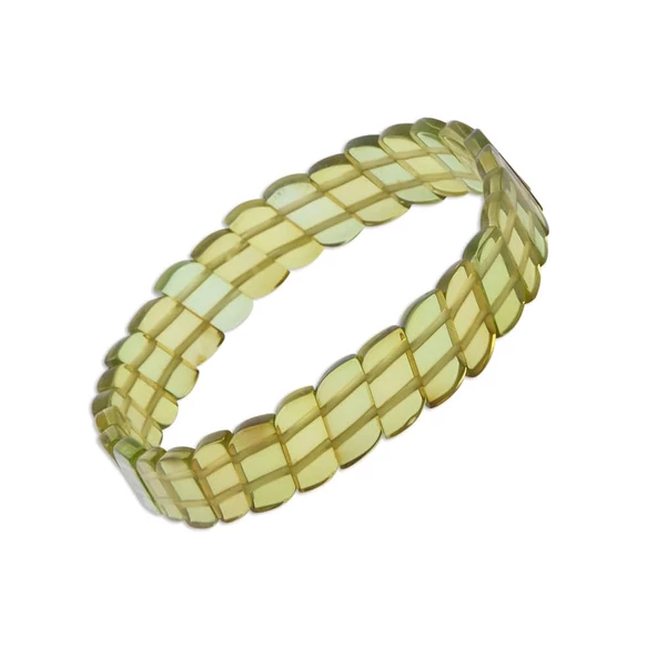 Yeşil Damla Kehribar Rolex Bileklik 6.3 gr