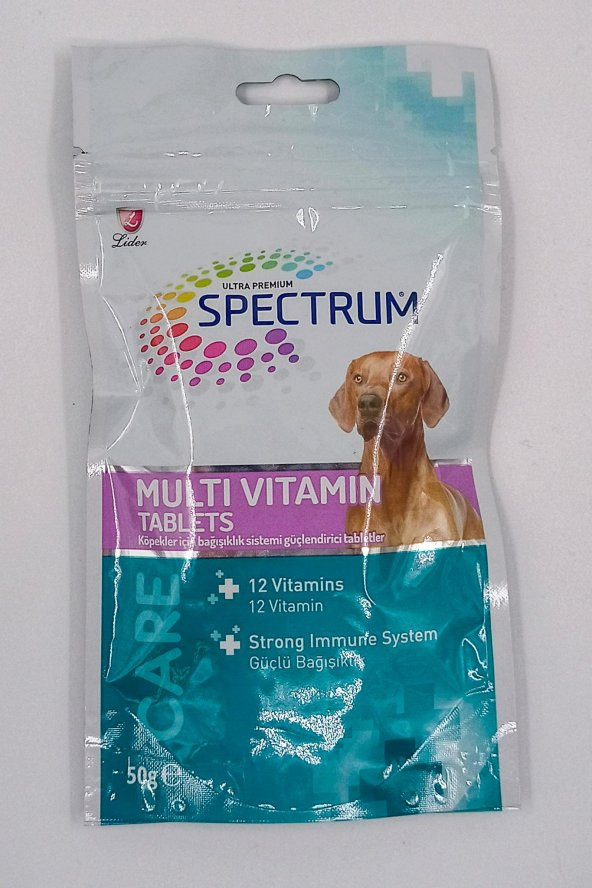 SPECTRUM Köpekler İçin Multi Vitamin Tablet Bağışıklık Sistemi Güçlendirici