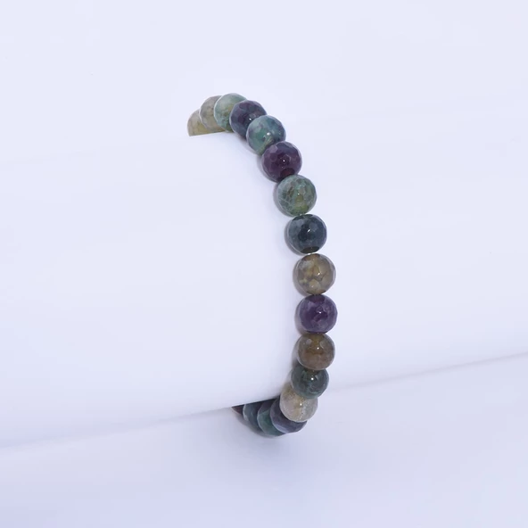 Yeşil Akik Taşlı Kristal Kesim Bileklik - 2